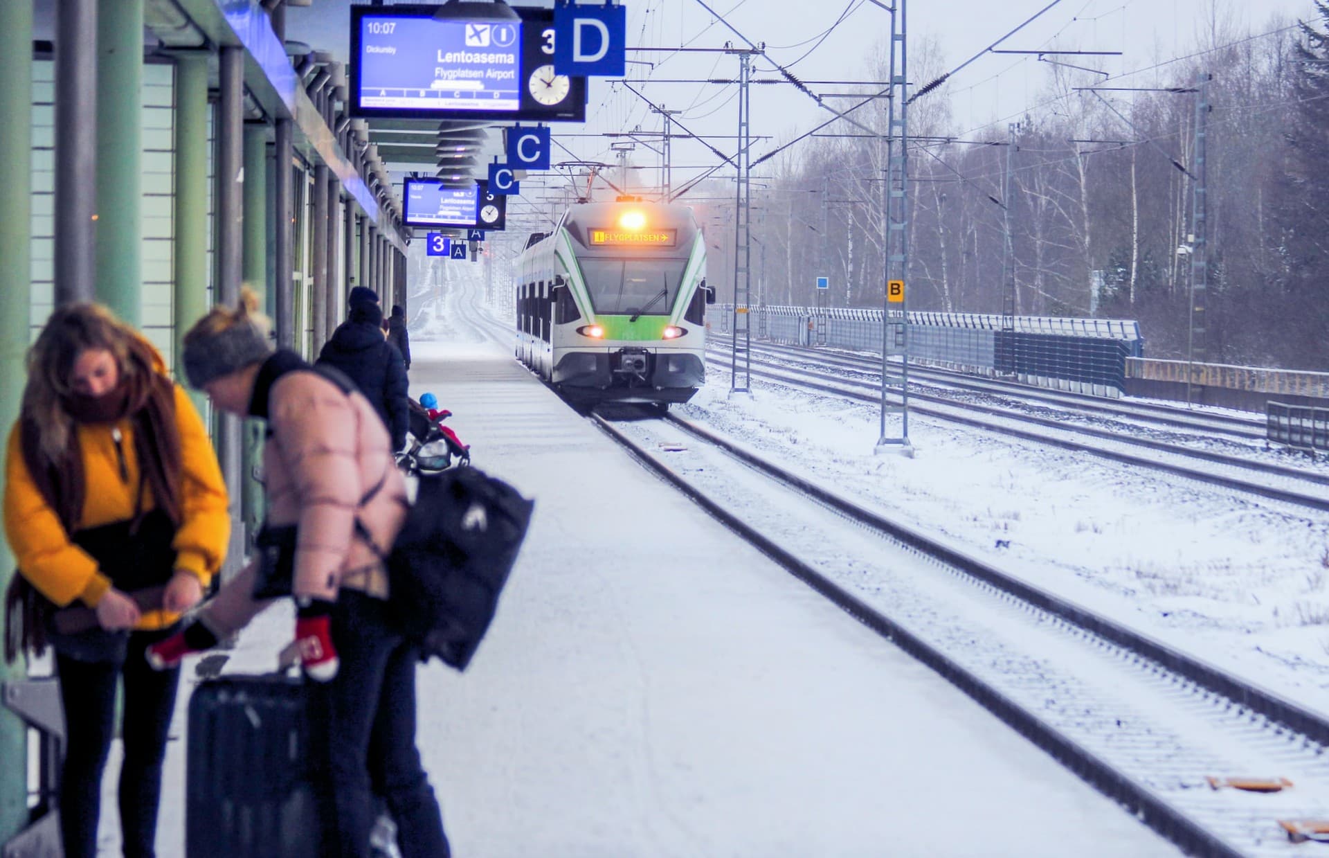 News Finland winter snow train